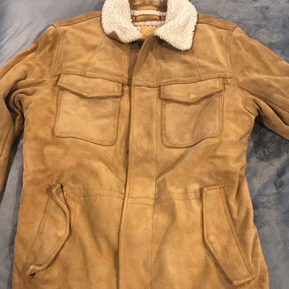 Gap jeans leather jacket